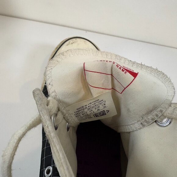 Converse Chuck Taylor Shoes Mens Size 11.5 Quad Ripstop High Top Black Beige - Picture 6 of 8